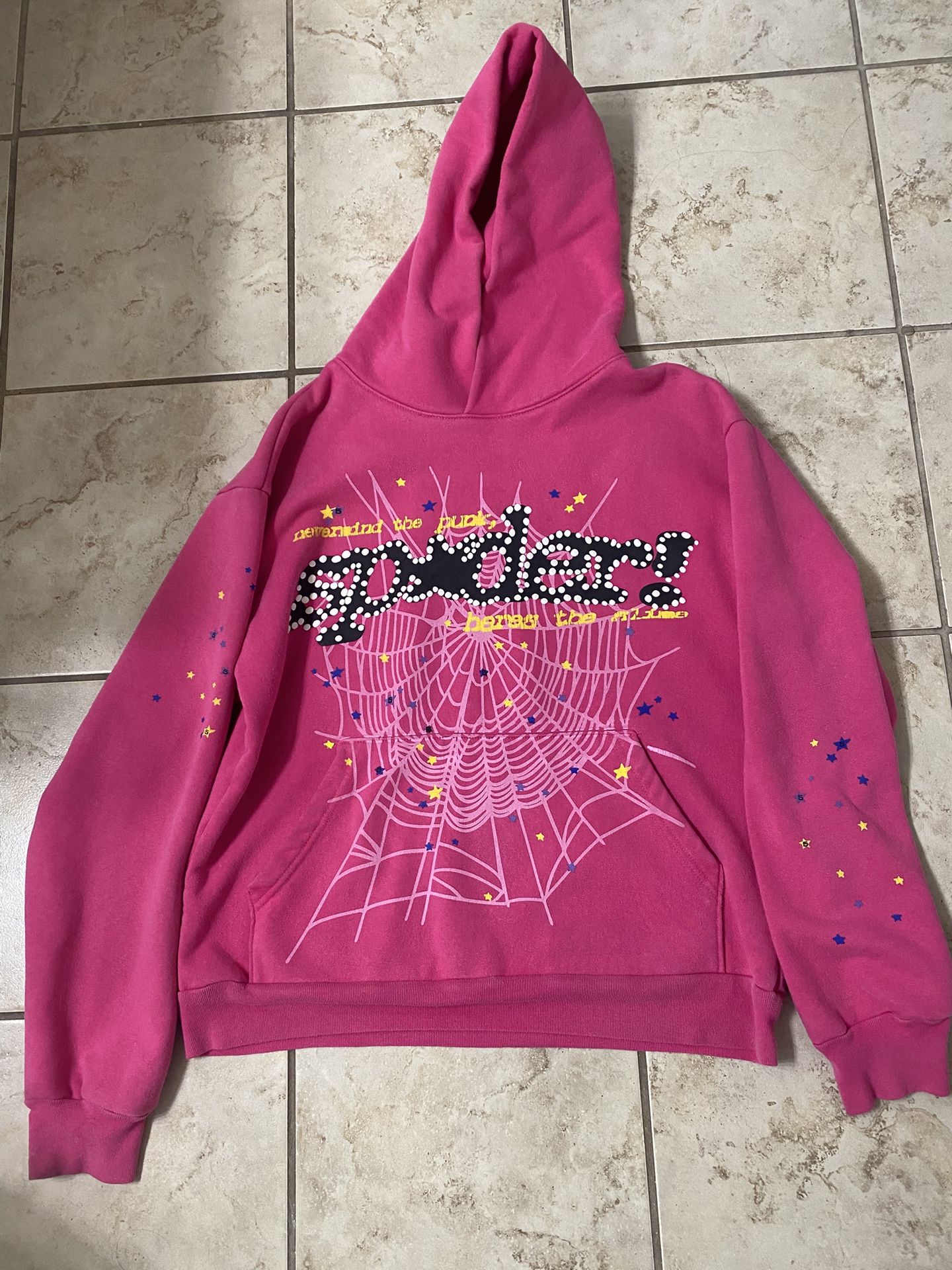 Sp5der Hoodie Pink V2