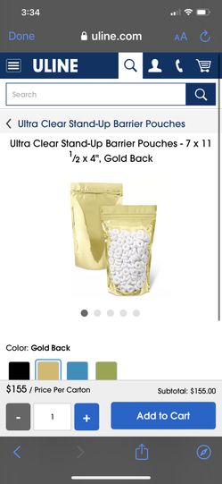 Stand Up Barrier Pouches