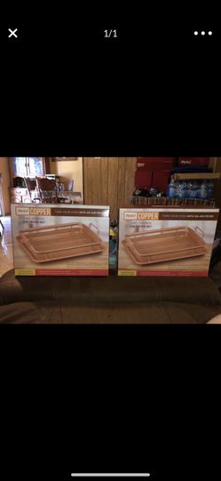 Parini copper 2pc crisper air fryer set