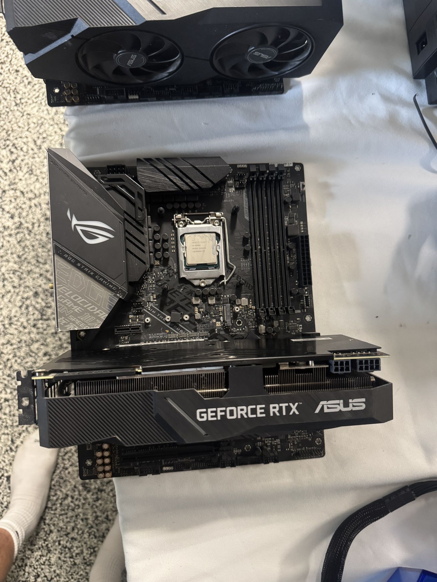 ASUS ROG Motherboard, Core i9-9900k CPU, 2070 Super GPU Bundle (Specs In Description)