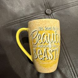 Kitchen Disney Parks Collection Disney Parks Belle It's Hard To Be A Beauty When Mornings Are A Beast Yellow Mug