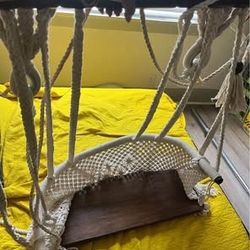 Macrame Woven Wooden Hanging Chair