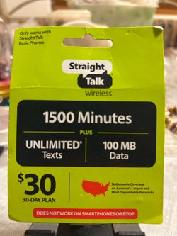 Straight talk wireless card 1500 minutes
