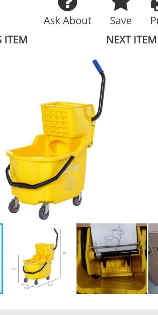 Yellow Bucket Mop