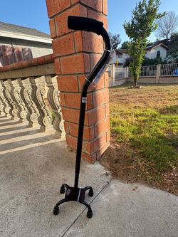 Equate Quad Walking Cane with small Base Height adjustable 300lb Capacity