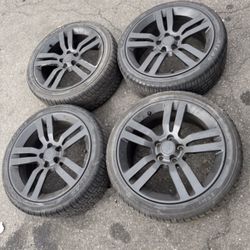 4 — 235/40r18 5x110 Stock Chevy Cobalt  HHR Malibu Cherokee Compass Wheels Rims Good 80% Treads Tires !