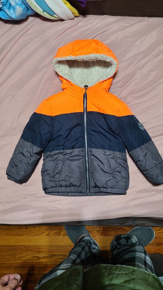 Winter Jacket with Sherpa Lining Heavyweight Puffer Jacket