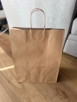Brown Kraft Paper Gift Bag with Handles