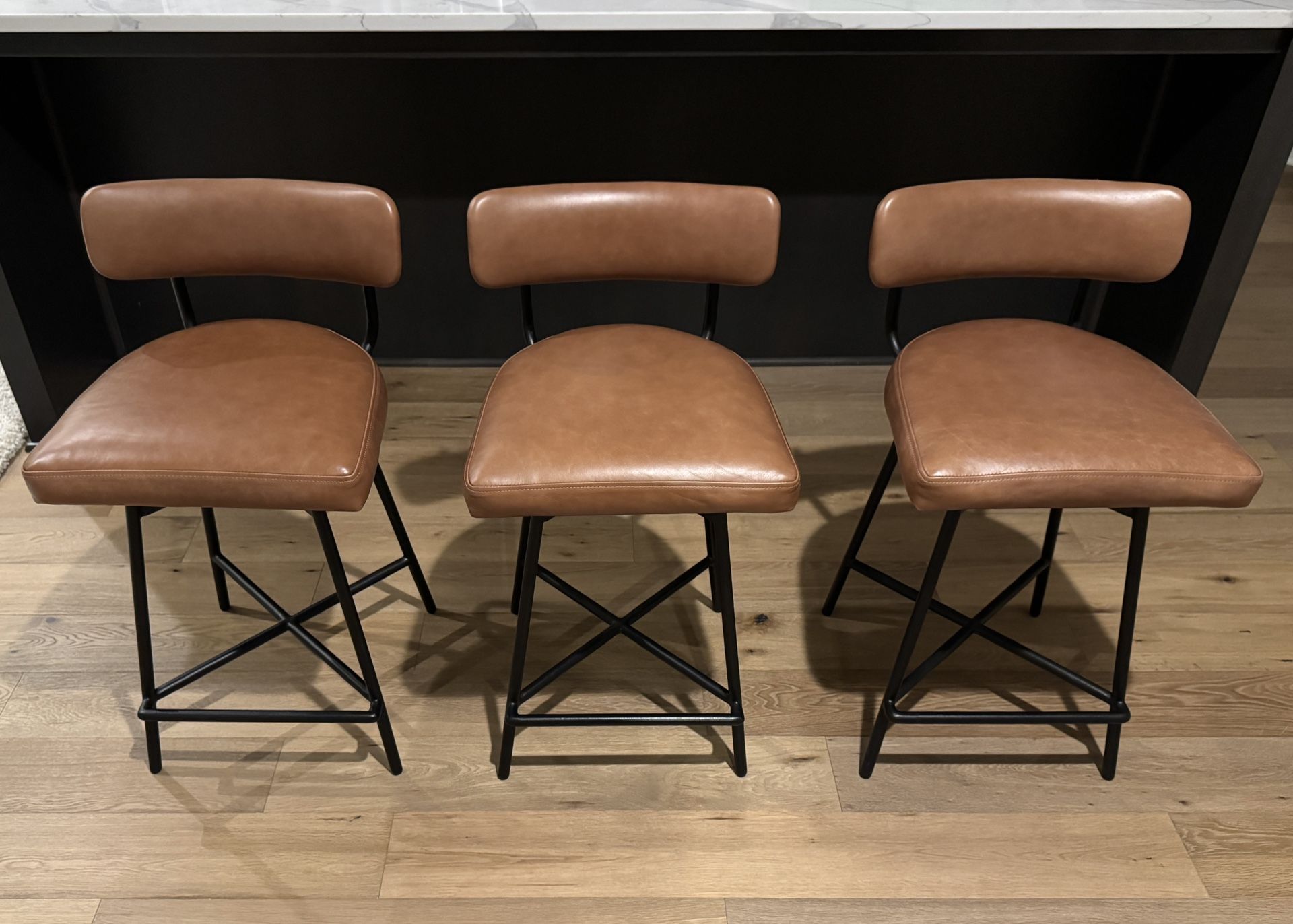Pottery Barn Leather Counter Stools