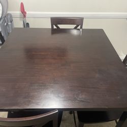 Wood Dining Table (brown) Fit For 4