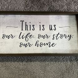 Framed Family Wall Art – Rustic Wood Frame