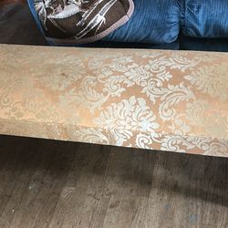 Antique Yellow Cushion Footrest