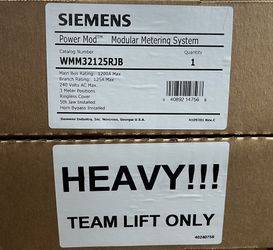 Siemens Meter PowerMod 3Gang 125A 3Ph IN:1Ph OUT