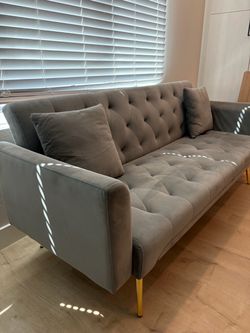 Velvet Futon Sofa Bed