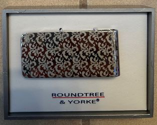 Brand New Roundtree & Yorke Silver-Tone Money Clip in Gift Box