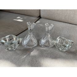 Vintage Crystal Candle Holders