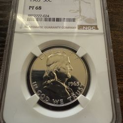 1963 Franklin Half Dollar NGC PF68