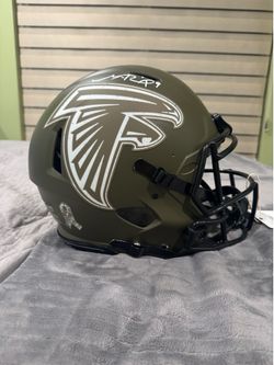 Atlanta Falcon Full Size Authentic STS Michael Penix Jr Signed Beckett Witnessed