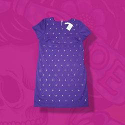 Micheal Kors Purple Silver Stud Dress