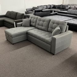 2-Pc Sectional Set F6591 Ash Black Gray