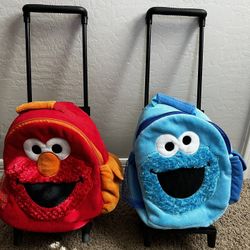 Elmo and Cookie Monster Toy Luggage 