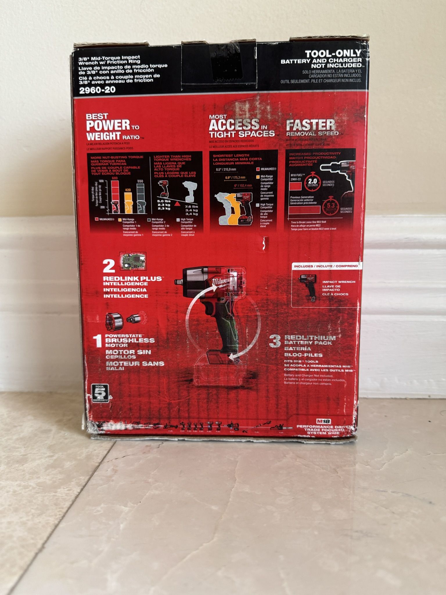 Milwaukee M18 3/8 Inch Impact Wrench