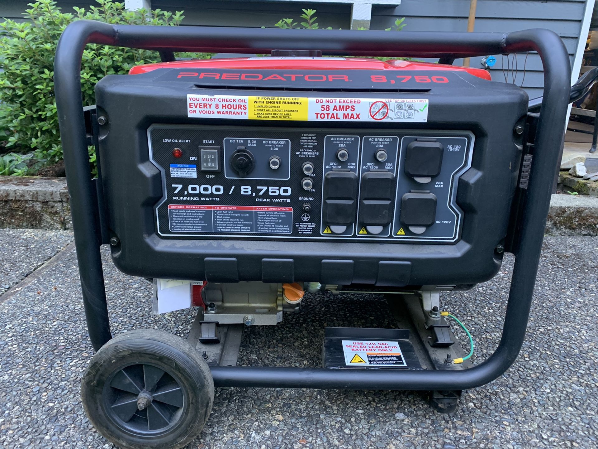 Predator 8750 generator for Sale in Redmond, WA OfferUp