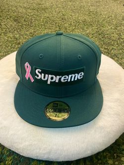 Supreme Box Logo x New Era Breast Cancer Awareness Hat Green 7 1/4
