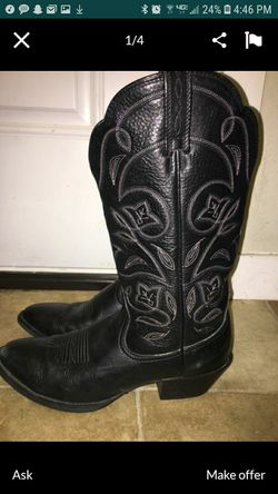 Ariat heritage Western black dancing boots. Cowboy size 9