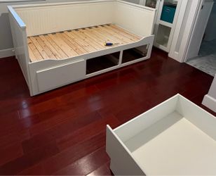 HEMNES Daybed frame with 3 drawers, white