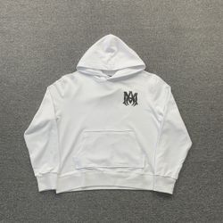 Amiri white hoodie clearance