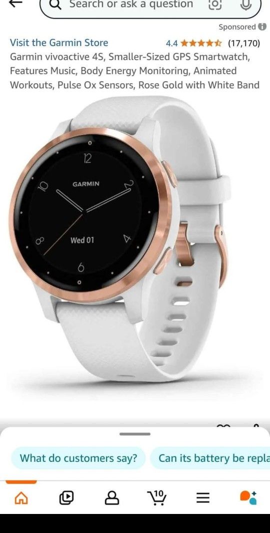 Smartwatch Garmin Vivoactive 4s White Garmin Vivoactive 4s