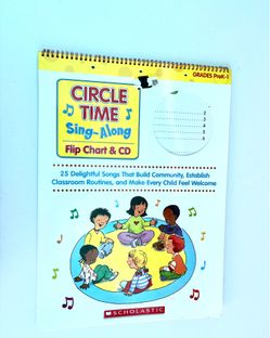 Circle time flip chart-LIKE NEW-routines, social emotional, Classroom Building & movement exercise