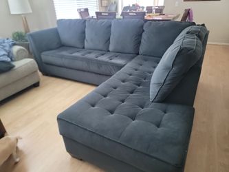 Dark gray sectional.