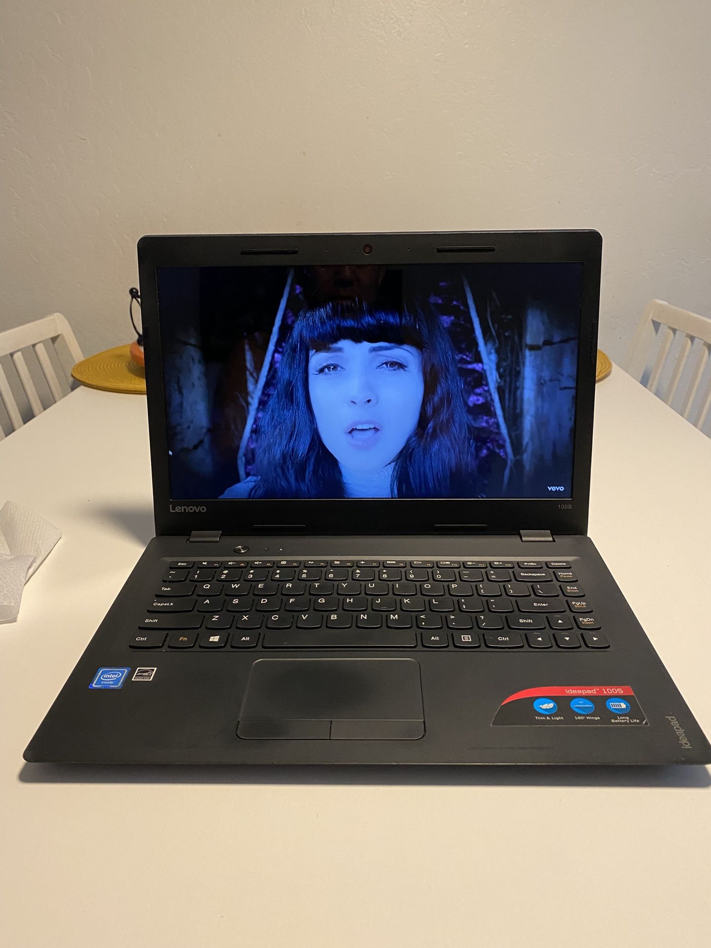 Lenovo IdeaPad 100S-14IBR Laptop computer Intel Celeron N3060 1.60GHz 2GB RAM 120GB SSD Win 10 PRO. Microsoft office installed. Nothing wrong. **NO