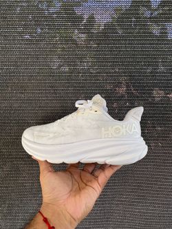 Hoka Clifton 9 White Running Shoes