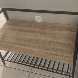 Bench with shoe rack and storage