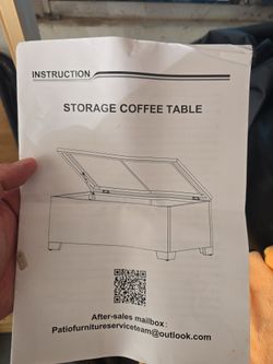 Outdoor Storage Coffee Table wicker part of set or sold separately