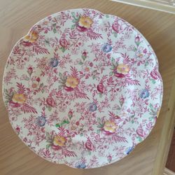 Vintage Johnson Brothers Porcelain Plate Chintz Pattern