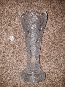 Baccarat Crystal cut glass antique vase decor