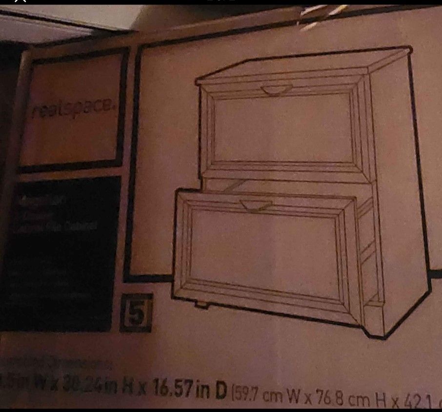 Cherry Wood File Cabinet New In Unopened Box