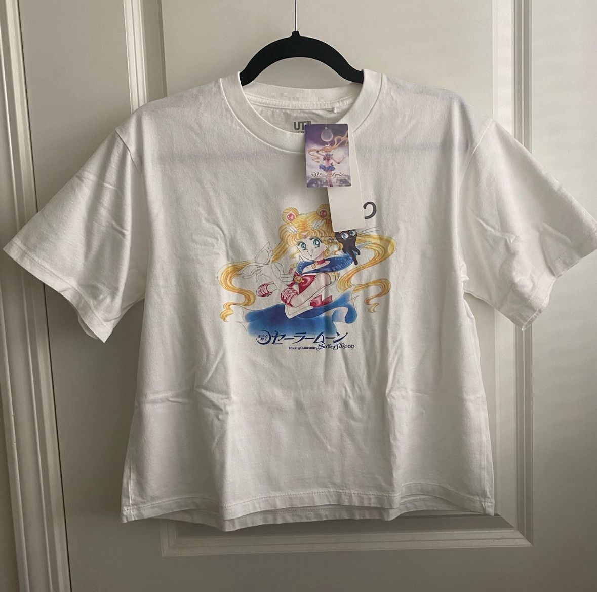 NWT Uniqlo × Sailor Moon Collaboration T shirt Size XS White