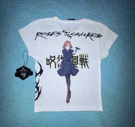 Civil Regime Jujutsu Kaisen Nobara Kugisaki Baby Tee Crop White Medium NWT