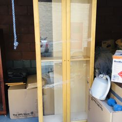 Glass Door Shelving Unit