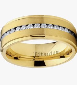 Gold Tone Band Ring Size 10