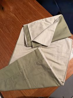 Set Of 2 Standard Pillowcase 20”x30” Two-tone Green/gray Silky Fabric Bedding 