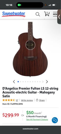 D Angelico 12 string Guitar