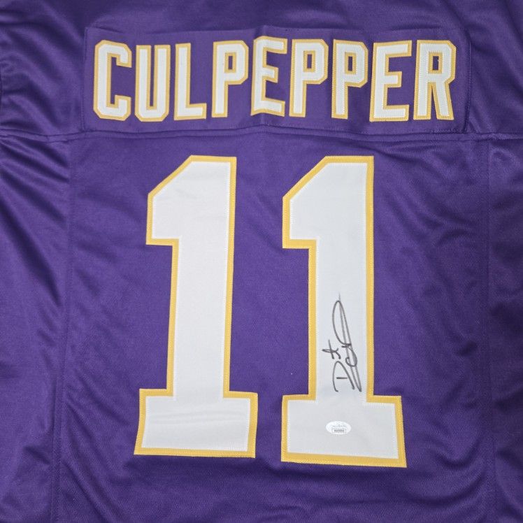 DAUNTE CULPEPPER signed custom Purple Jersey JSA CERTIFIED Minnesota Vikings