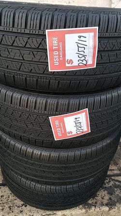 Four matching continental tires for sale 235/55/19