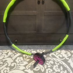 Weighted Hulla Hoop For Exercise And An Roller 